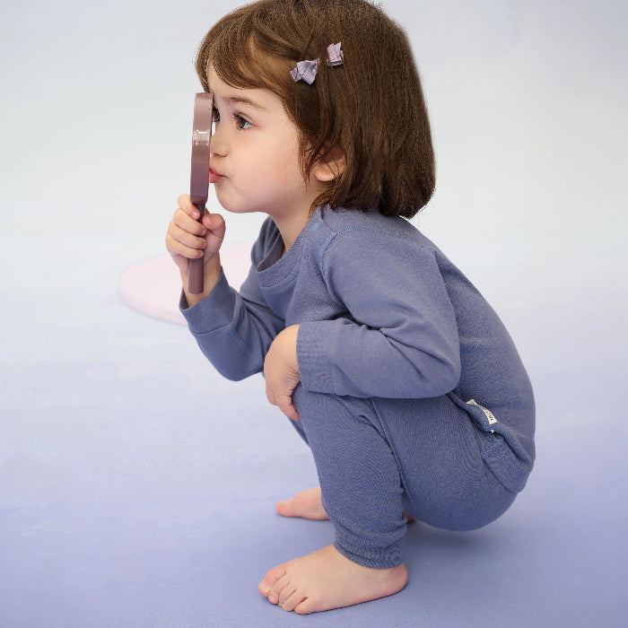 Nest Designs Twilight Purple two-piece long-sleeve toddler pajama set in soft fabric