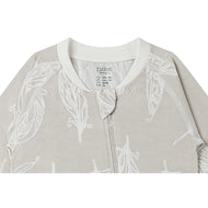 Nest Designs Zip Long Sleeve Footless Sleeper Avocado Bamboo-Feather Grey