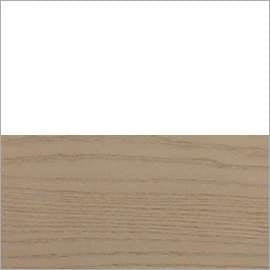 Nest Flexx Premium Nightstand with white top and natural wood body, drawer closed to reveal under-mounted glides.