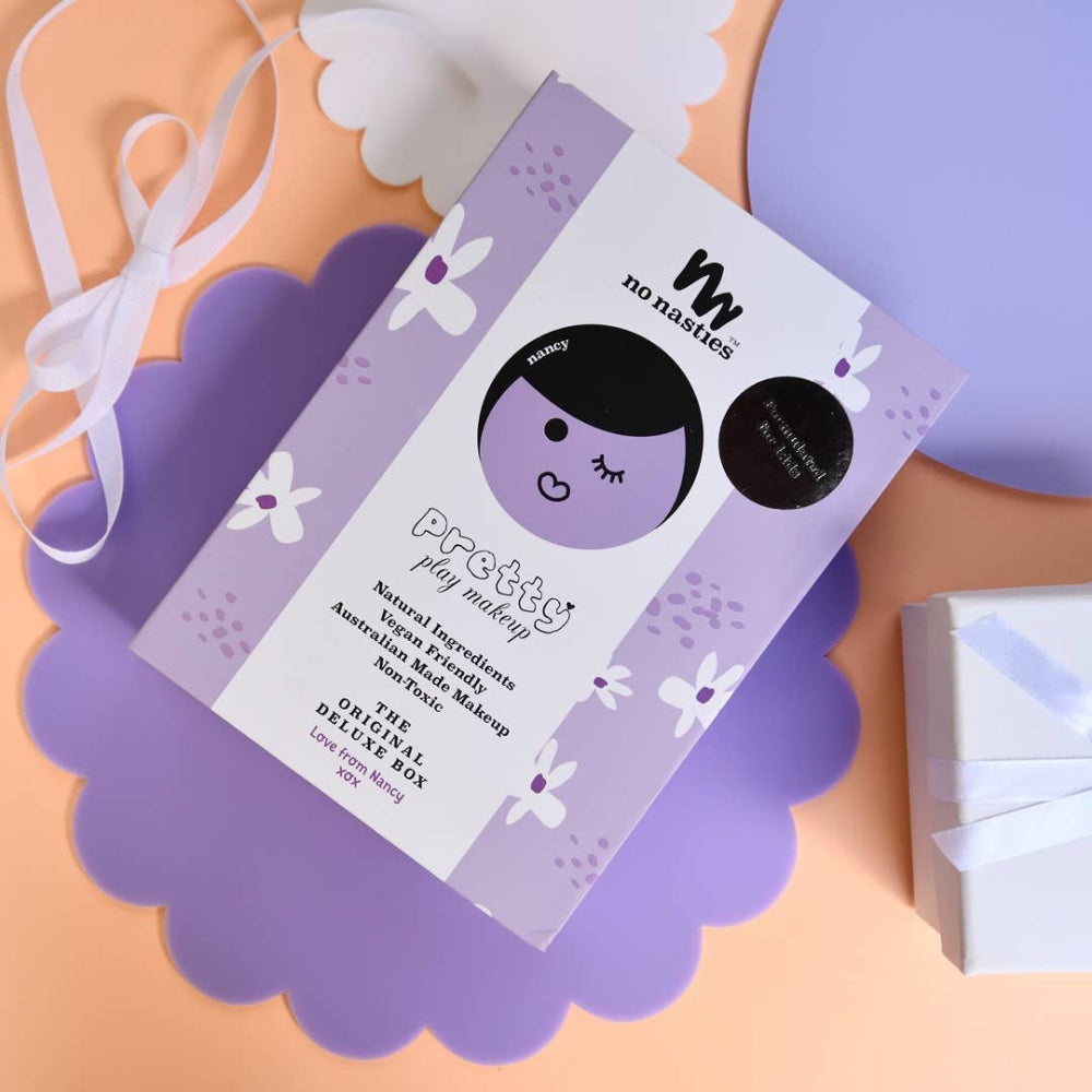 No Nasties Kids Nancy Kids Natural Pressed Powder Purple Makeup Palette Kit