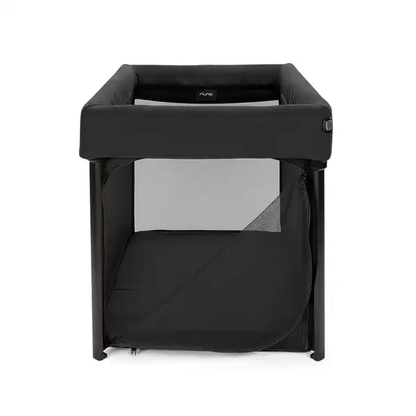 Nuna PAAL Compact Travel Playard in Caviar - zip-open side door