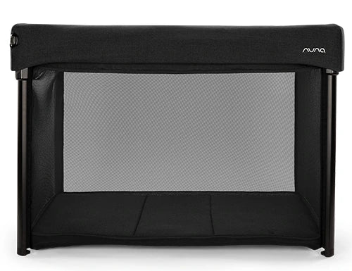 Nuna PAAL Compact Travel Playard in Caviar - mesh front view