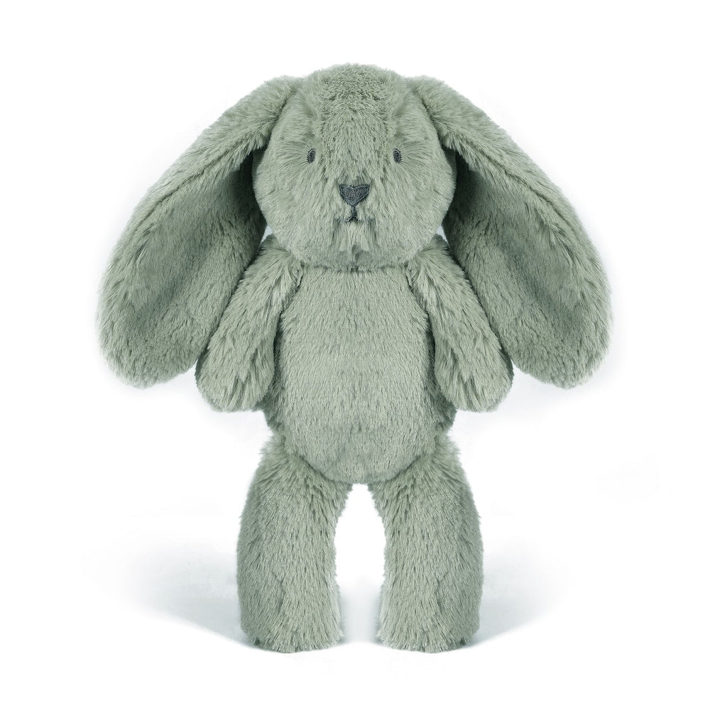 Beau Bunny sage plush toy by OB Designs, 10-inch soft bunny with long ears
