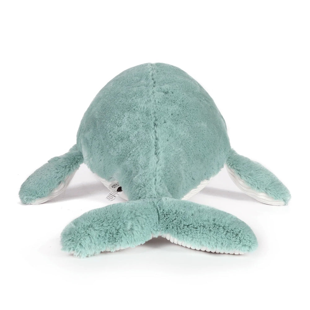 OB Designs Hurley Whale plush toy, teal plush, 20.5-inch (52 cm) stuffed animal