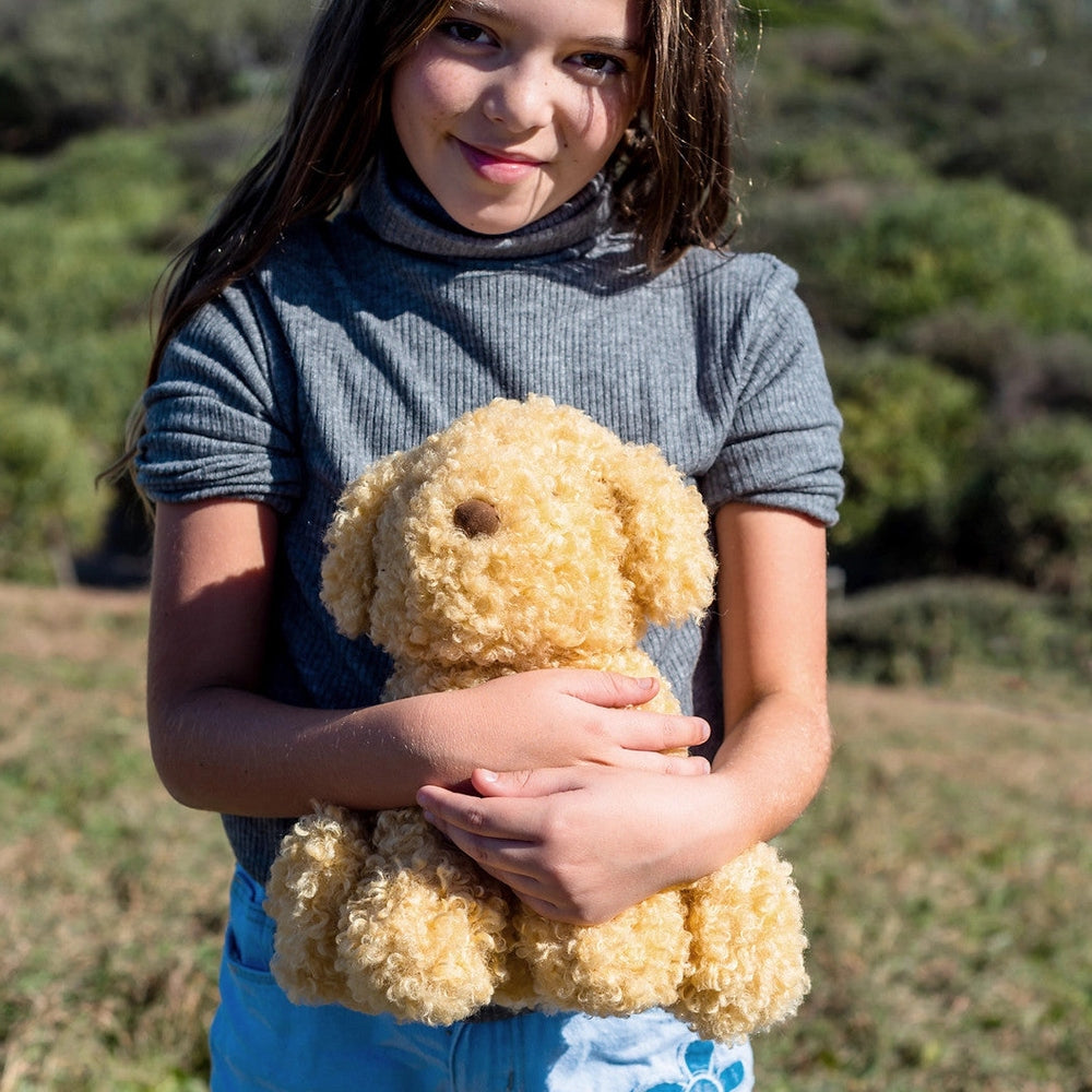 Luca Labradoodle soft toy by OB DESIGNS, beige plush, 11" (28 cm)