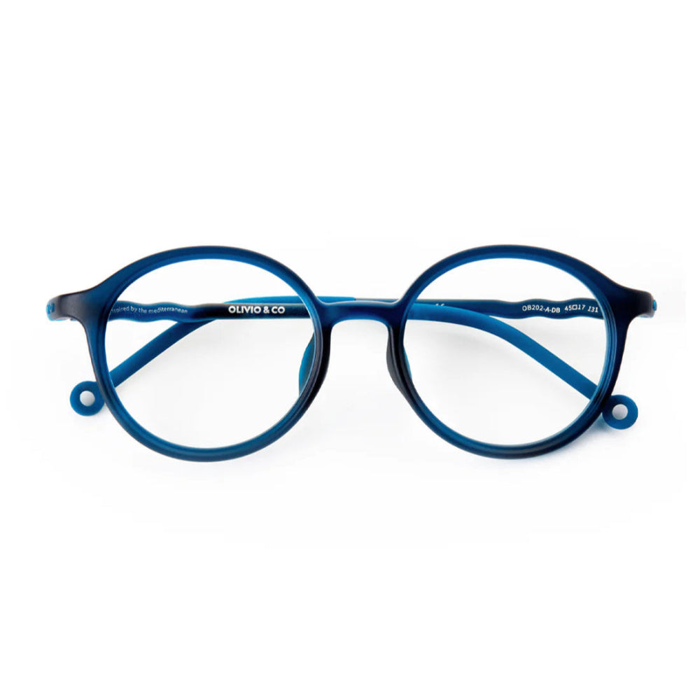 Olivio & Co oval screen glasses with a starry blue frame for adults