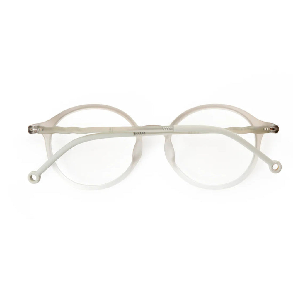 Olivio & Co oval screen glasses with translucent gray frame for adults