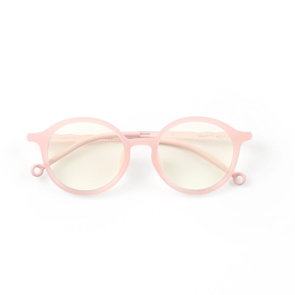 Olivio & Co junior oval screen glasses in seashell pink plastic frame for kids