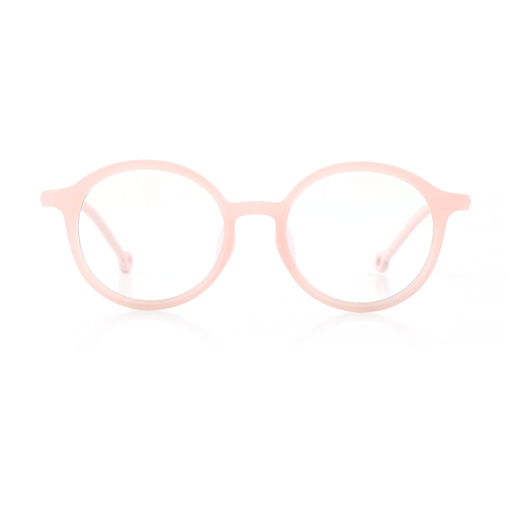 Olivo & Co Junior+ oval screen glasses seashell pink plastic frames
