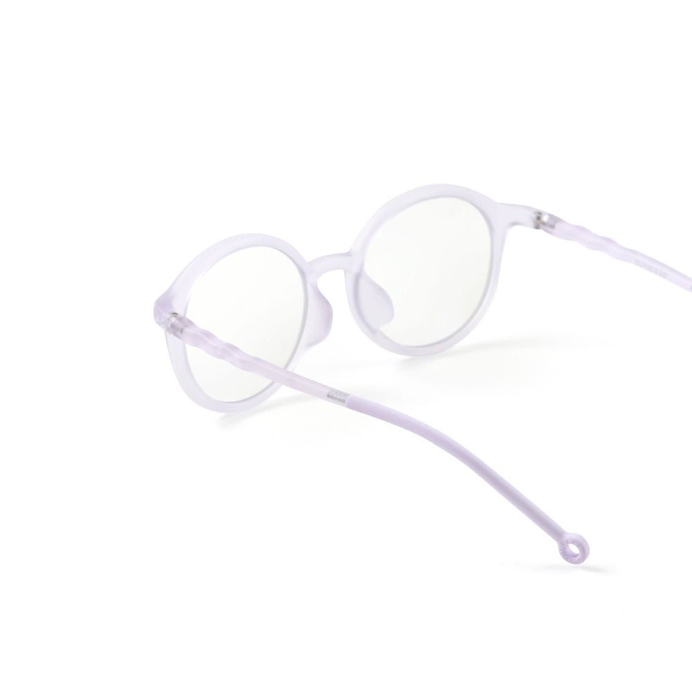Olivio & Co oval screen glasses for kids in lilac translucent frame