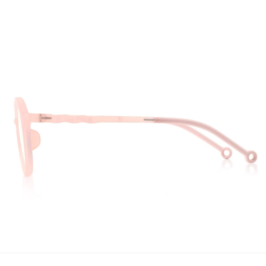 Olivio & Co oval screen glasses for kids, seashell pink frame, junior eyewear