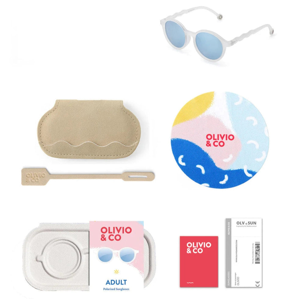 Olivio & Co Oval Sunglasses Adult Classic Olivio Jellyfish White
