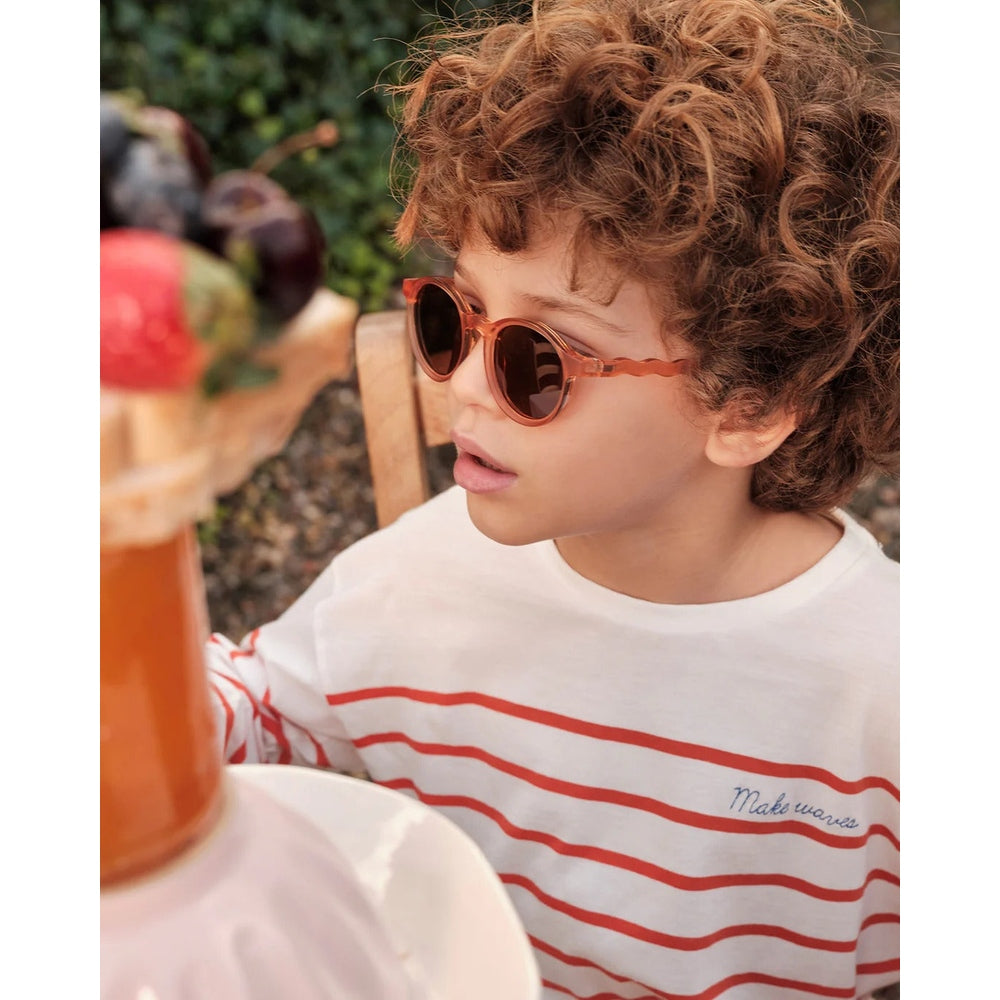 Olivio & Co Oval Sunglasses Breakfast Art Fig Pink