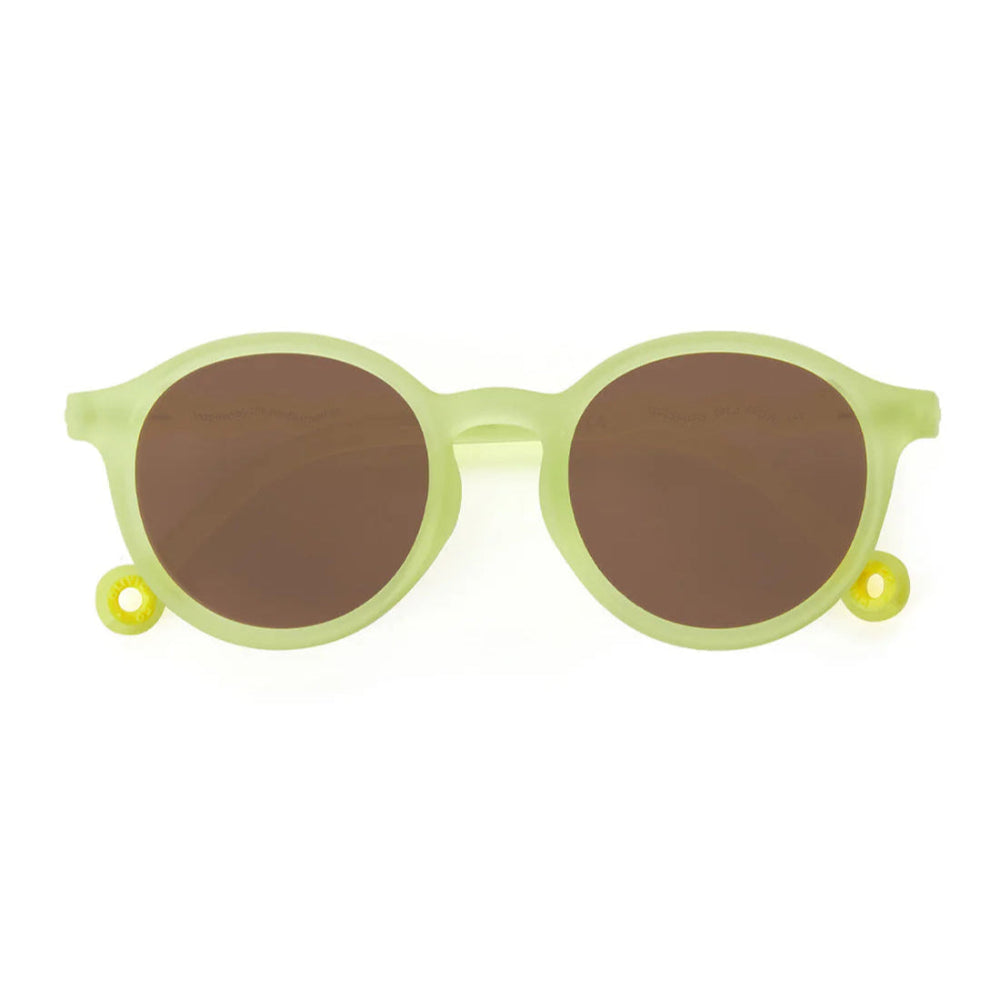 Olivio & Co oval junior sunglasses lime green frame with brown lenses