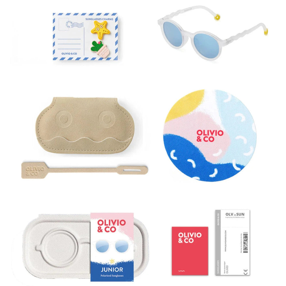 Olivio & Co Oval Sunglasses Junior+ Classic Olivio Jellyfish White
