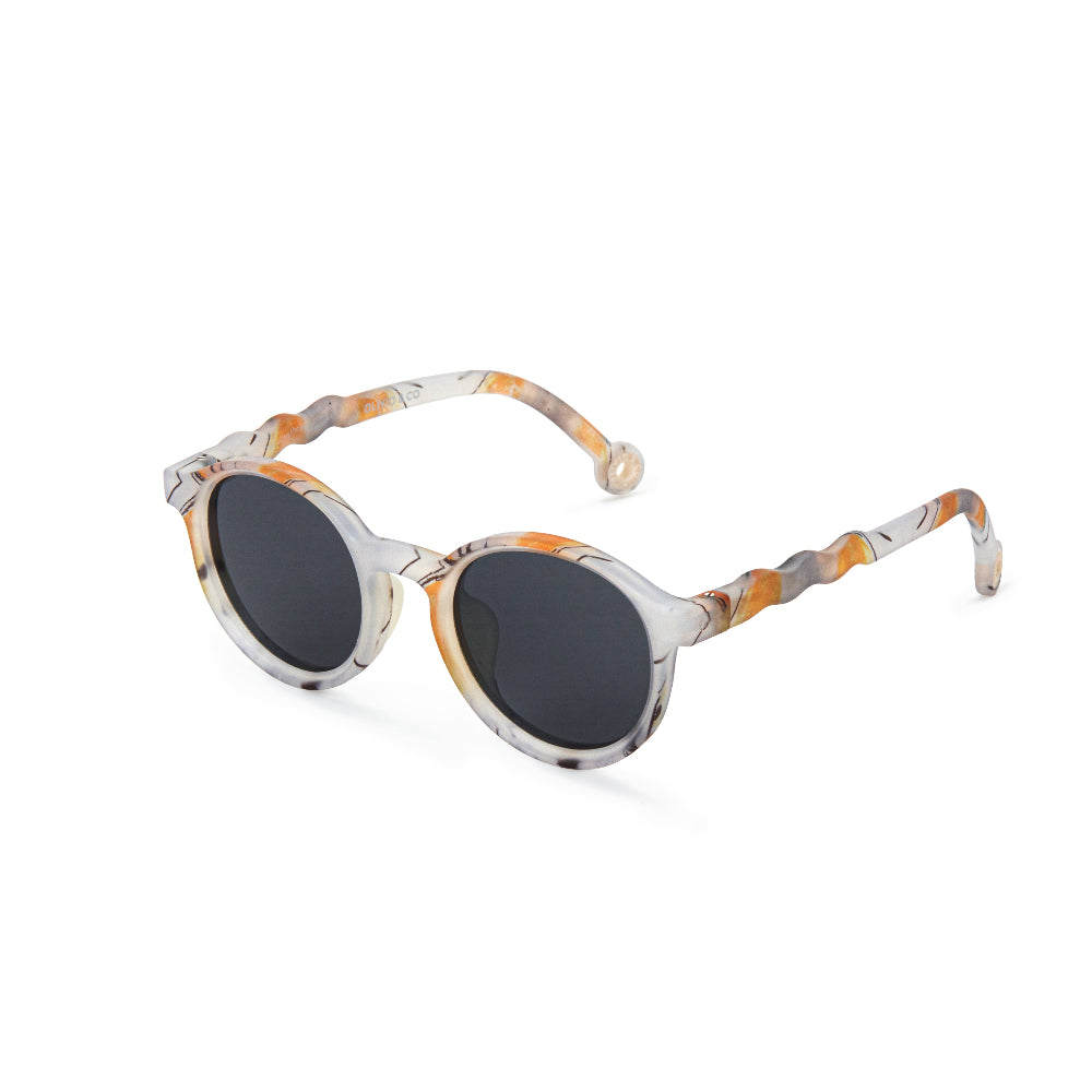 Olivio & Co junior oval sunglasses in Morning Dawnlight tortoiseshell with dark lenses