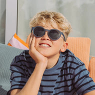 Olivio & Co Oval Sunglasses Junior+ Seaside Stripes Navy Blue