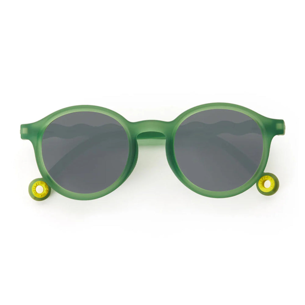 Olivio & Co oval kids sunglasses in olive green with gray lenses