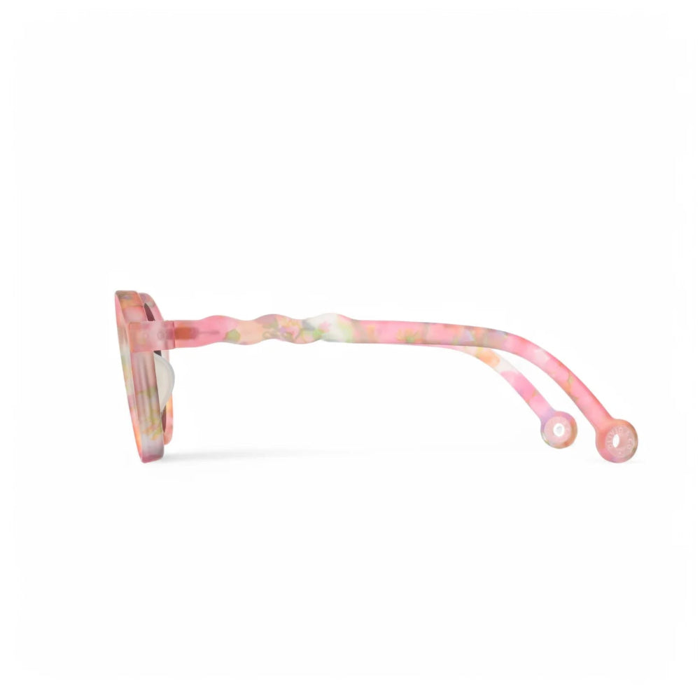 Olivio & Co oval kids sunglasses in pink floral pattern with flower design