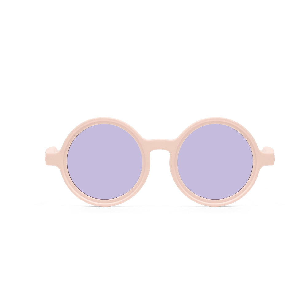 Olivio & Co Round Sunglasses Kids Classic shell pink with lavender lenses in playful round frames.