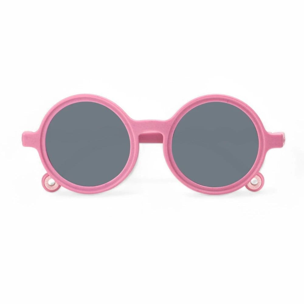OLIVIO & CO kids round sunglasses in pink frame with gray lenses