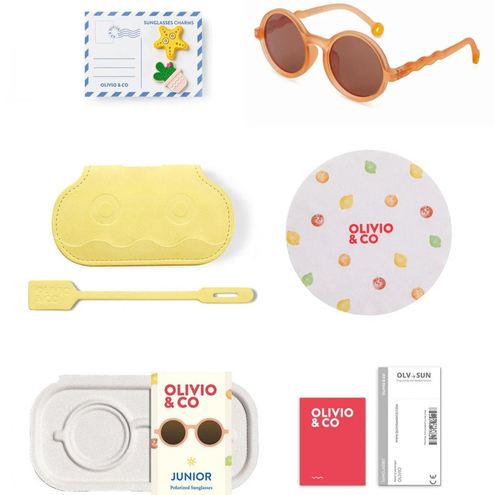 Olivio & Co Round Sunglasses Kids/Junior Citrus Garden Grapefruit Pink