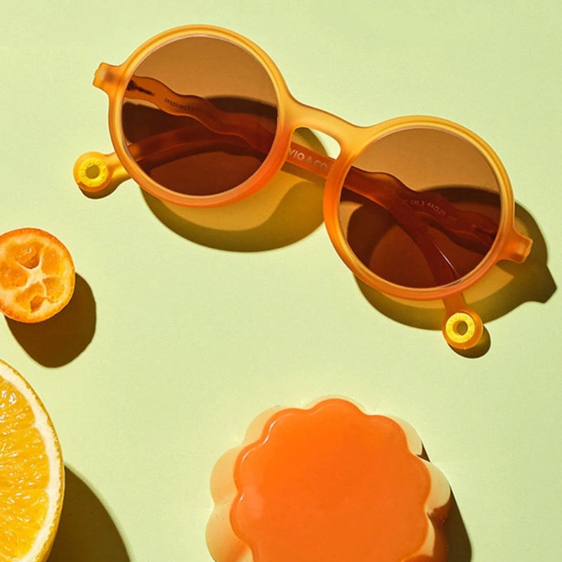 Olivio & Co Round Sunglasses Kids/Junior Citrus Garden Grapefruit Pink