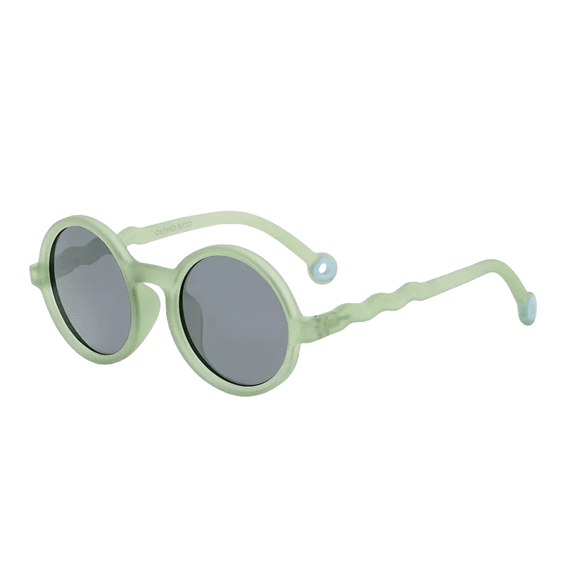 Olivio & Co Round Sunglasses Kids/Junior Classic Olivio Light Leaf Green
