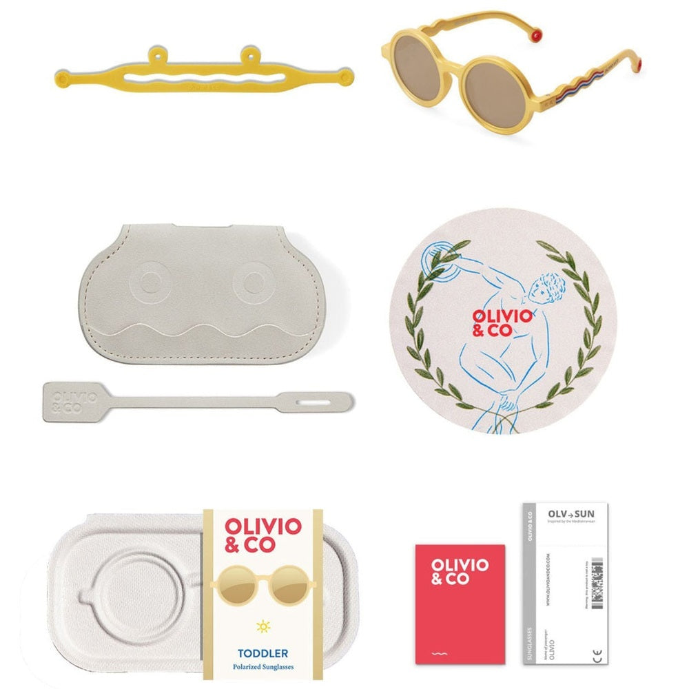 Olivio & Co Round Sunglasses Kids/Junior Classic Olivio Medallion Gold