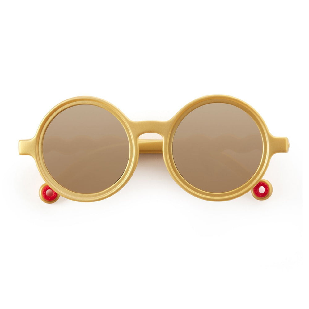 Olivio & Co Round Sunglasses Kids/Junior Classic Olivio Medallion Gold