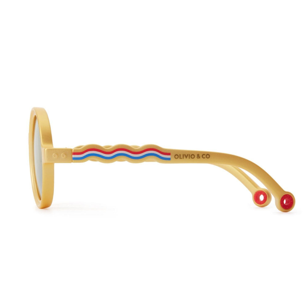 Olivio & Co Round Sunglasses Kids/Junior Classic Olivio Medallion Gold