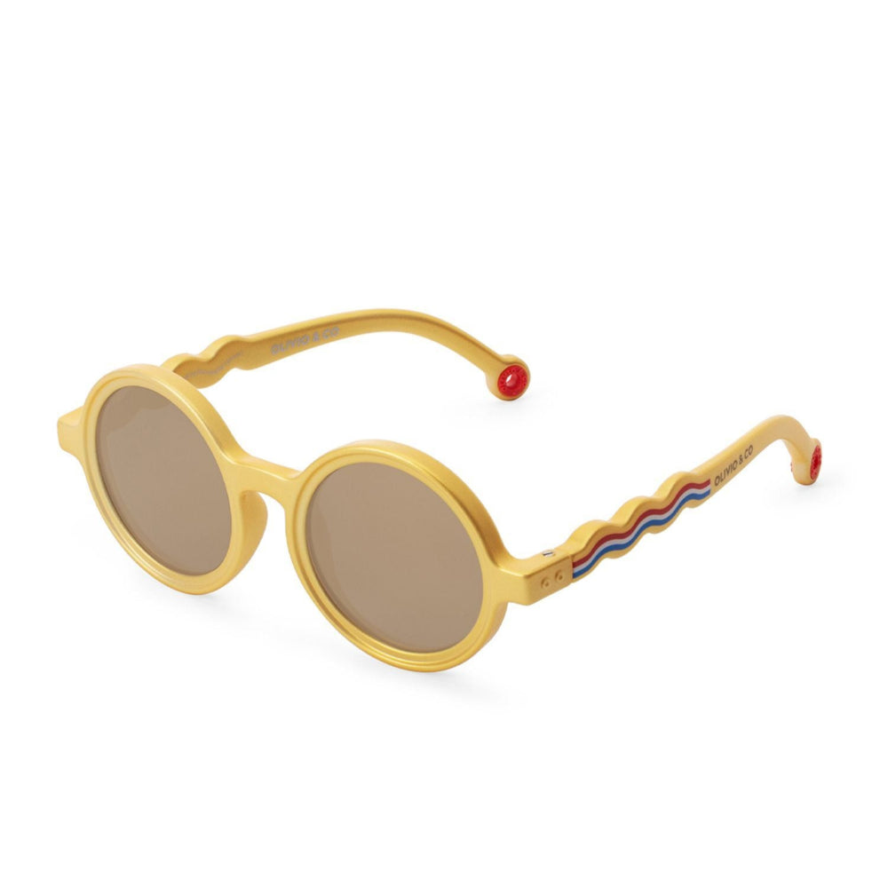 Olivio & Co Round Sunglasses Kids/Junior Classic Olivio Medallion Gold