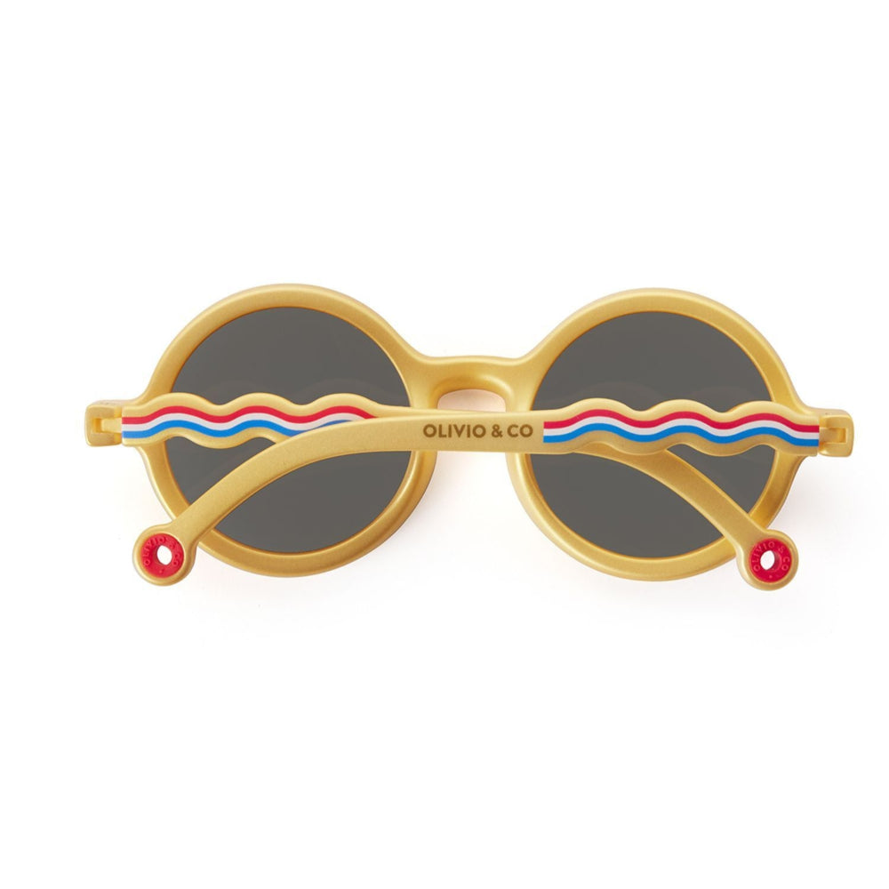 Olivio & Co Round Sunglasses Kids/Junior Classic Olivio Medallion Gold