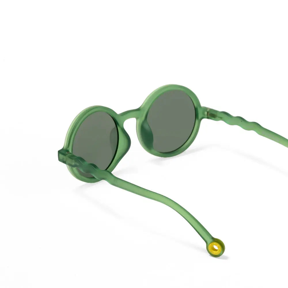 OLIVIO & CO Round Sunglasses Junior+ Classic olive green frames with dark lenses for kids
