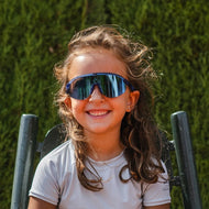 Olivio & Co Sport Sunglasses Kids/Junior Half-Rim Azure Blue