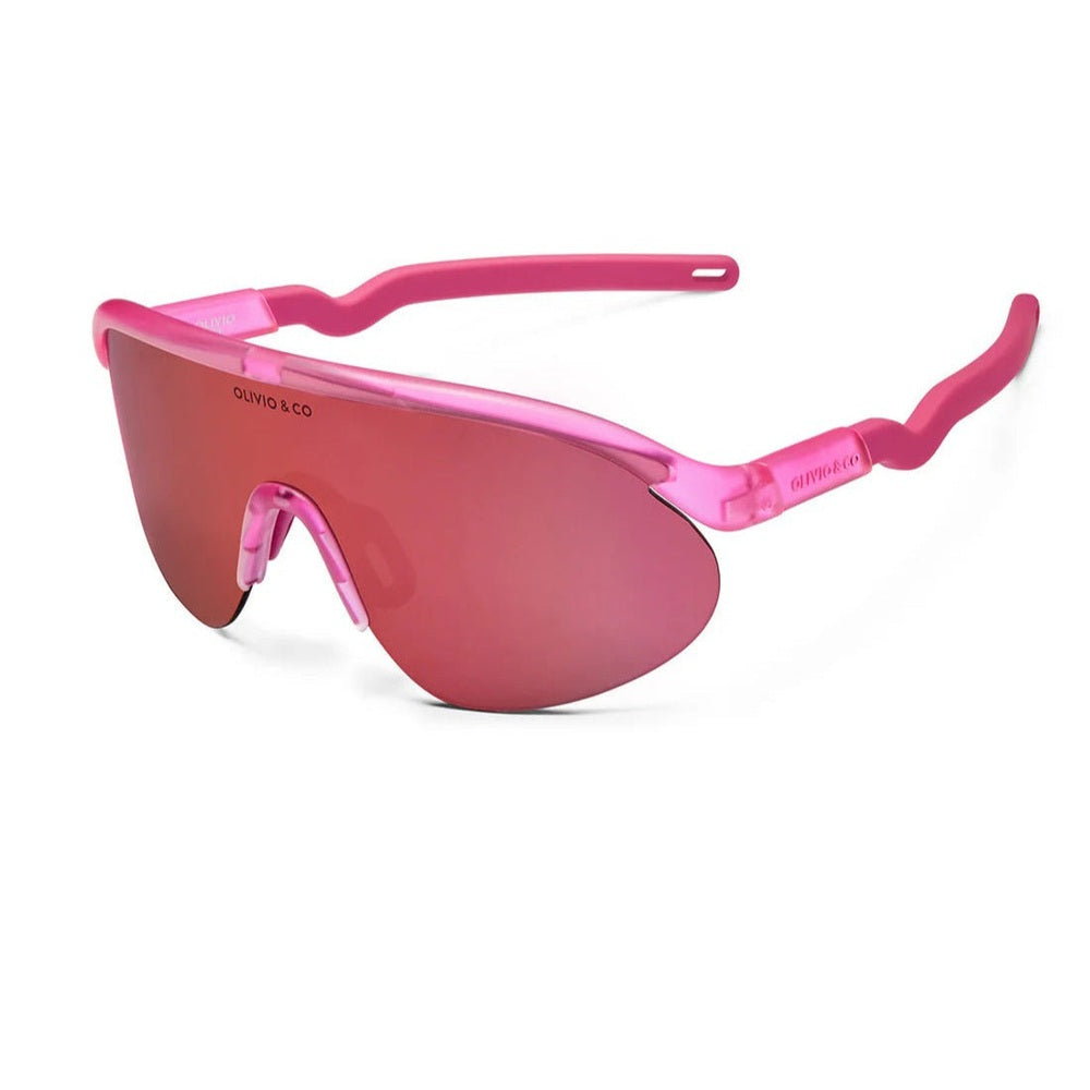 Olivio & Co Sport Sunglasses Teen & Adult Half-Rim Famingo Pink