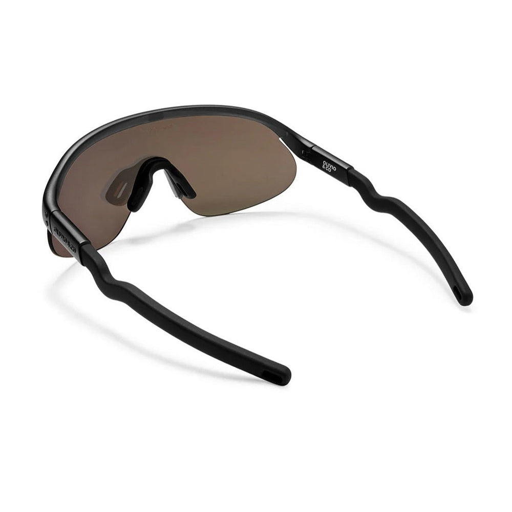 Olivio & Co sport sunglasses, half-rim, lava grey frame with brown lenses