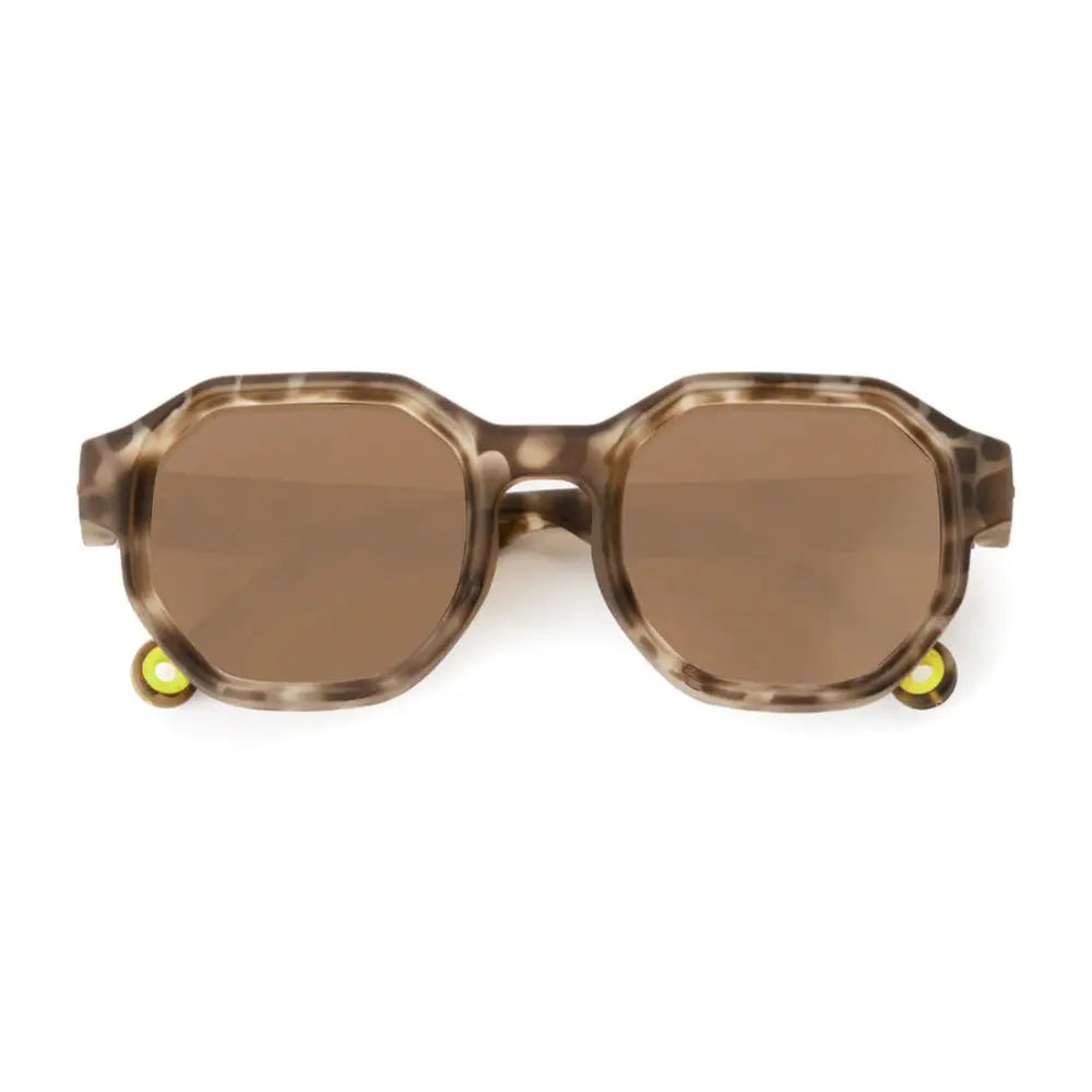 Olivio & Co Square Creative Edition sunglasses in tortoiseshell with brown lenses.
