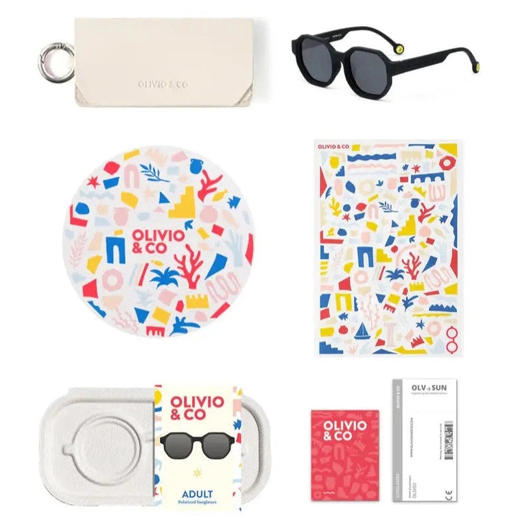 Olivio & Co Square Sunglasses Adult Creative Edition D Squid Black