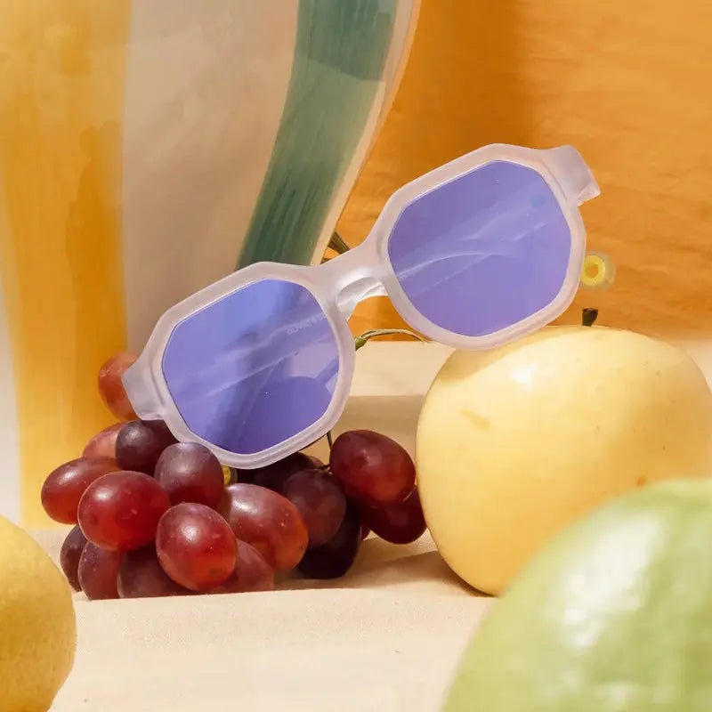 Olivio & Co Square Sunglasses Junior+ Creative Edition D Shell Purple