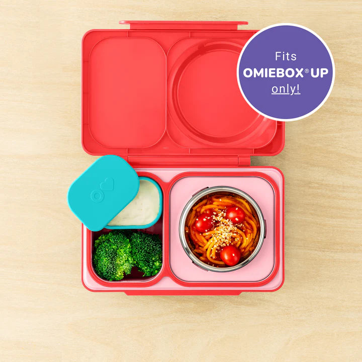 Omielife Omiebox Up Dip Sets Lunch Box in Pink with turquoise lid and stainless steel insert