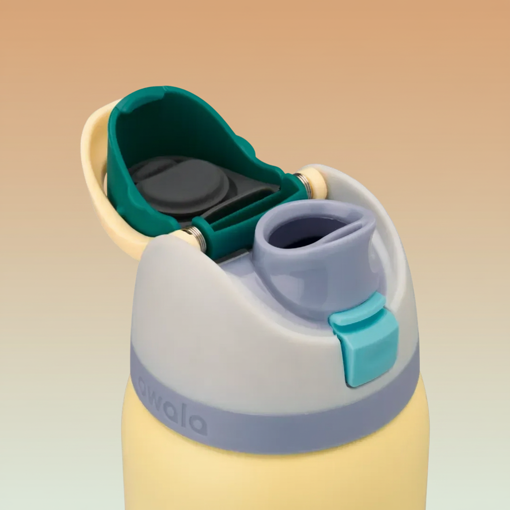 Children's water bottle with multiple color options on a white background