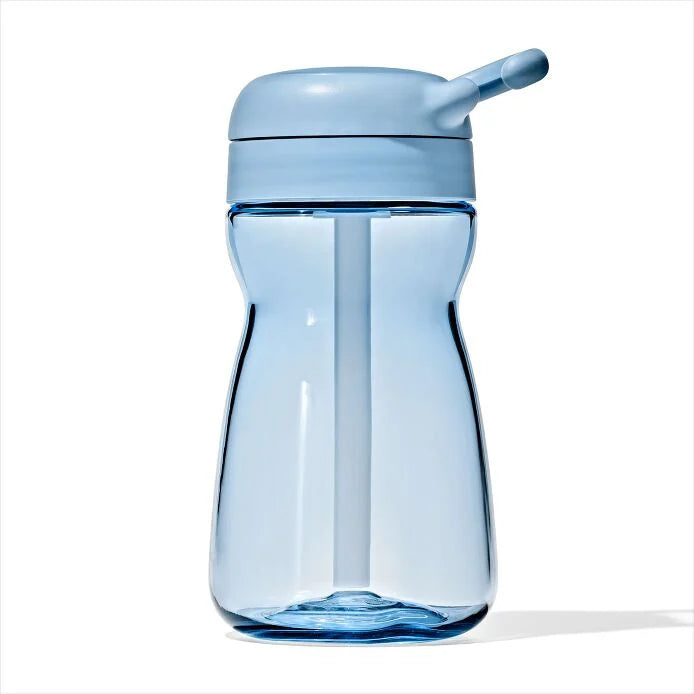 OXO Tot Adventure Water Bottle 12 oz toddler sippy cup, light blue, spill-resistant spout