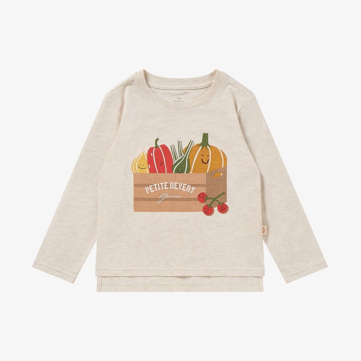 Petite Revery Munchies Long Sleeve Tee - Sea Salt