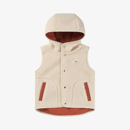 Petite Revery Cozy Crumbs Reversible Fleece Vest - Blueberry