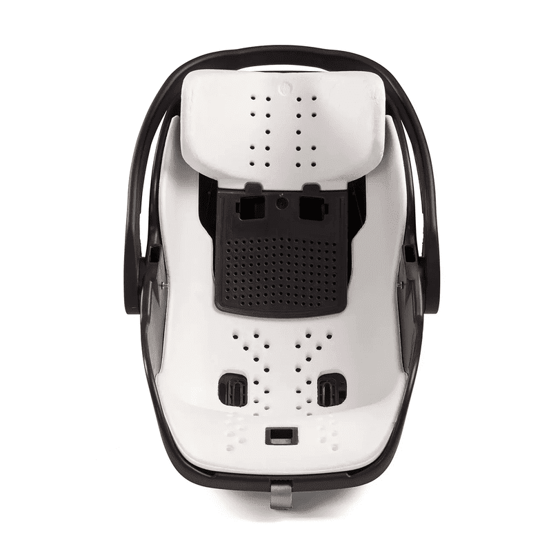 Peg Perego Primo Viaggio Nido infant car seat base, white shell with black vented insert and connectors