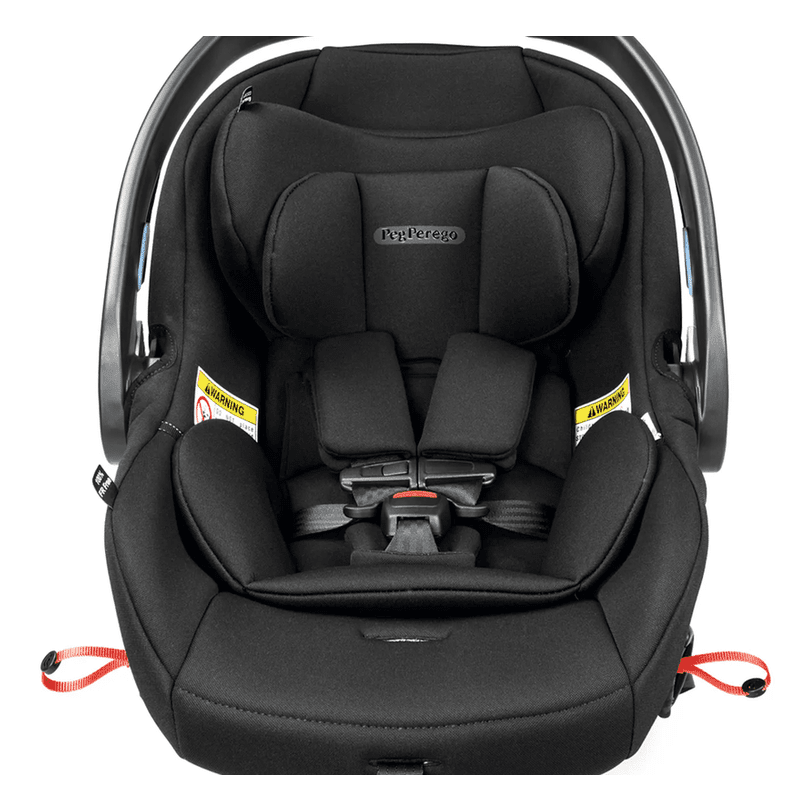 Peg Perego Primo Viaggio Urban Mobility Infant Car Seat in black with padded head support and 5-point harness