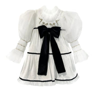 Petit Maison Kids Aurora Ivory Velour Dress