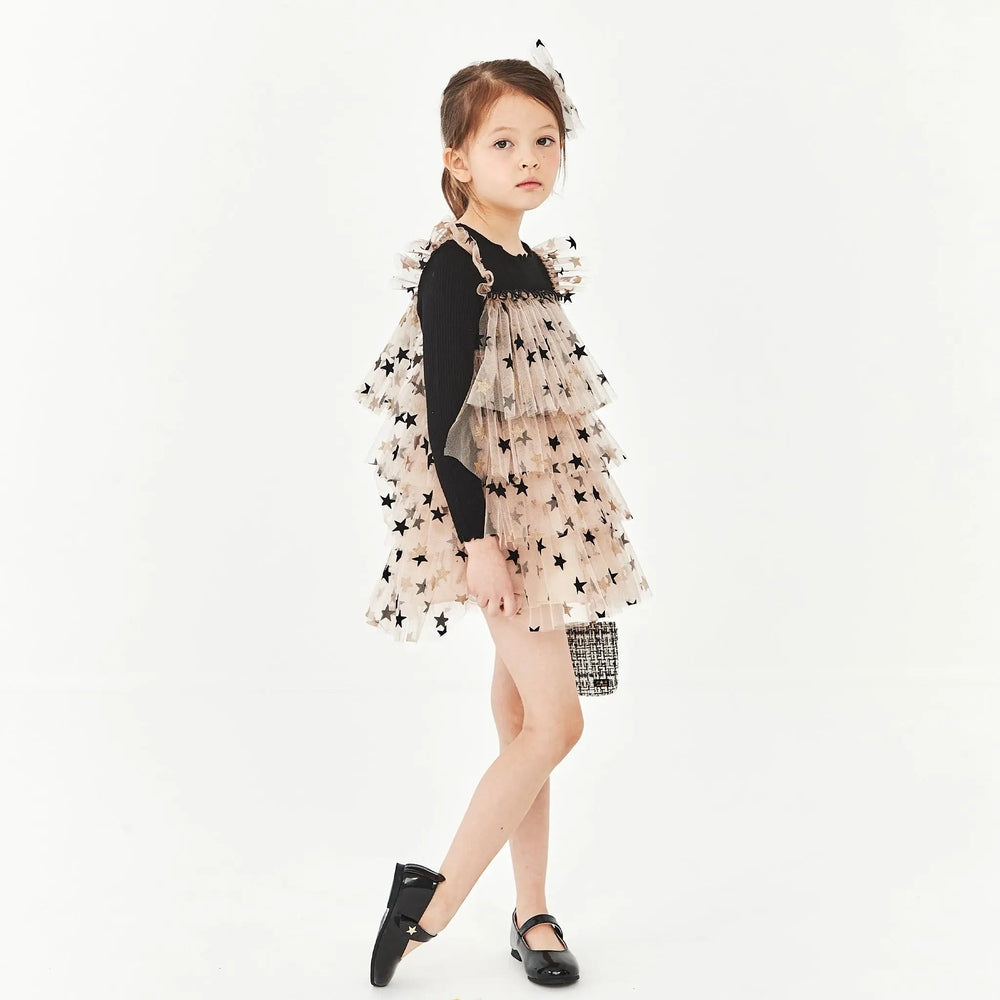 Petite Hailey Layered Ls Tutu Black Star