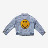 Petite Hailey Patched Denim Jacket Yelow Smile